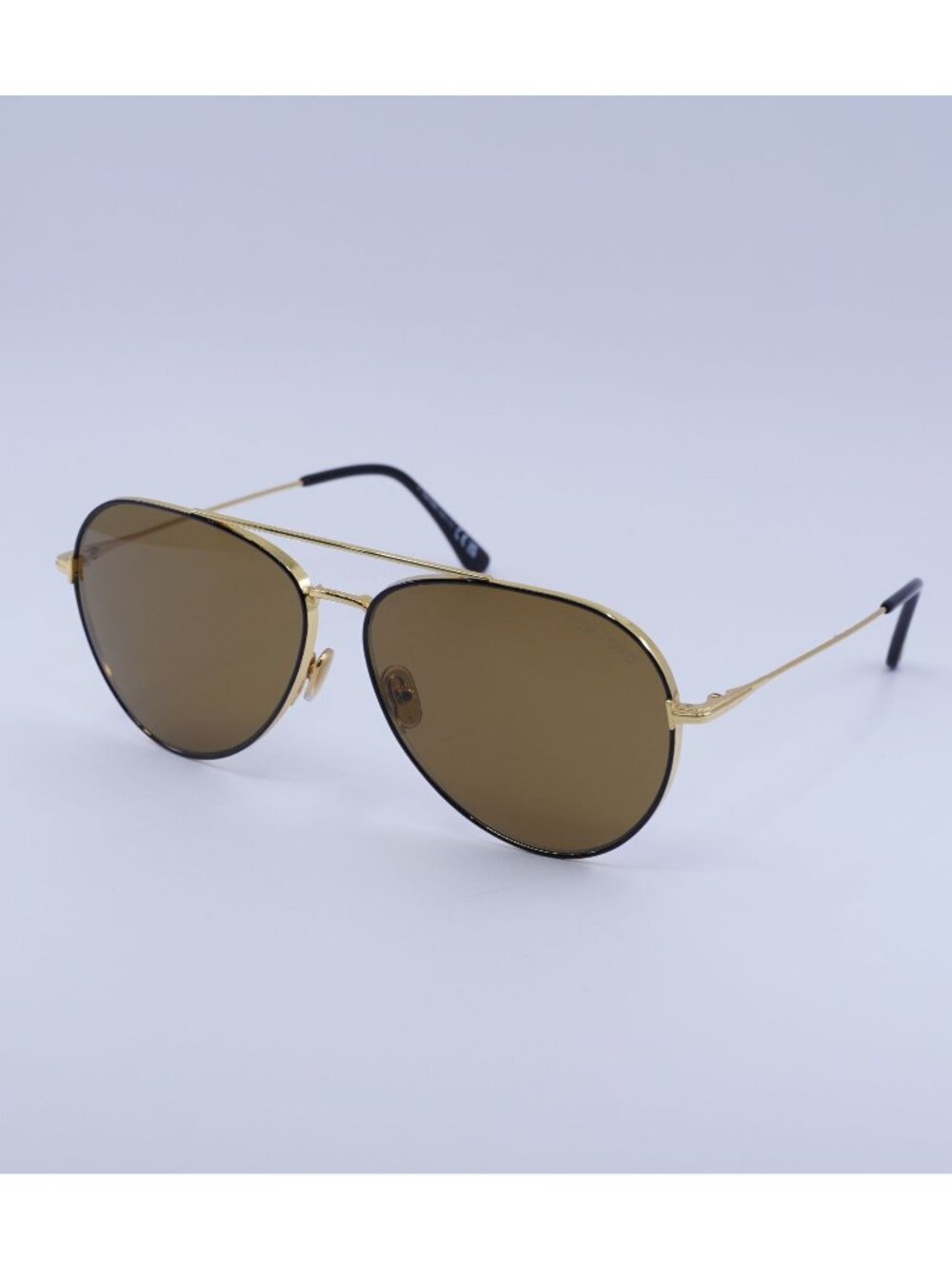 Tom Ford Dashel-02 FT0996 01J Sunglasses Gold Aviator Frame, Brown Lenses